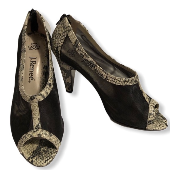 Vintage Shoes - J. Renee Open-Toe Pump